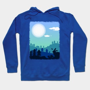 Forest Animals Under Twilight Hoodie